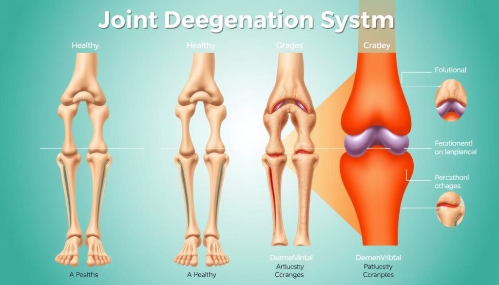 關節退化分級示意圖
