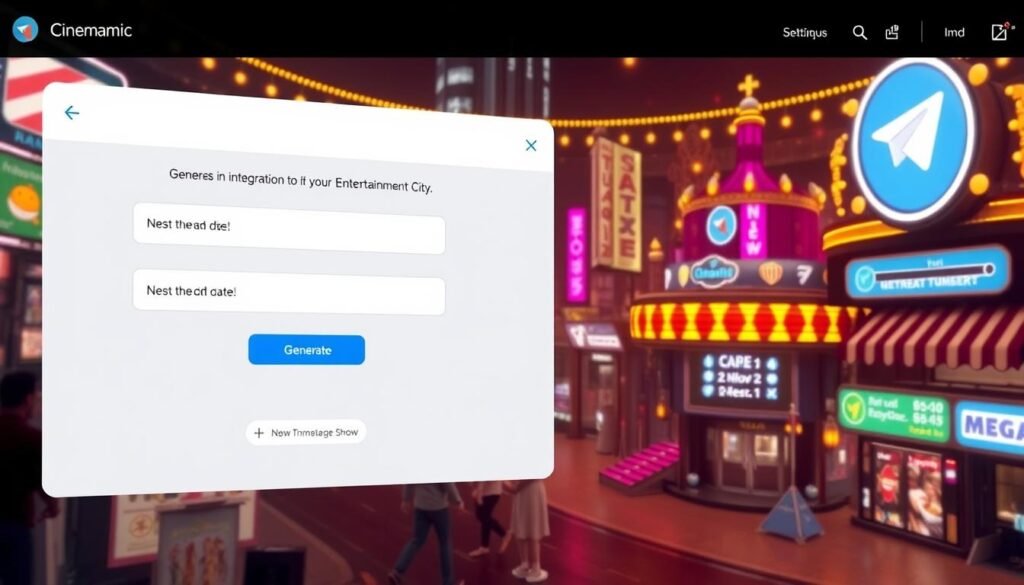 生成圖片：Mega Dice娛樂城的Telegram整合界面